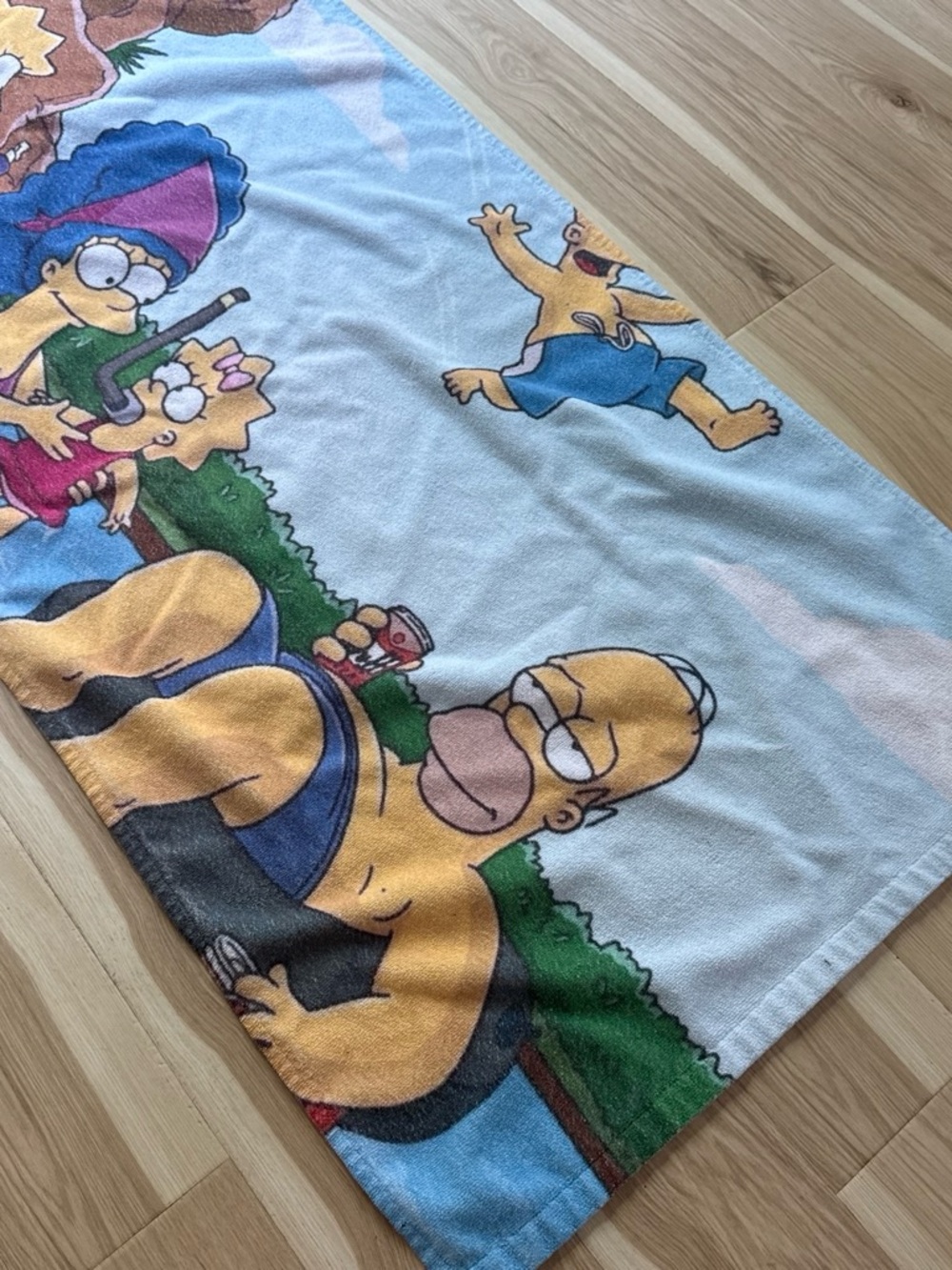 The Simpsons towel Blue/Yellow Characters